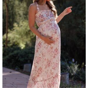 Pinkblush White Ruffled Tiered Maxi Sundress